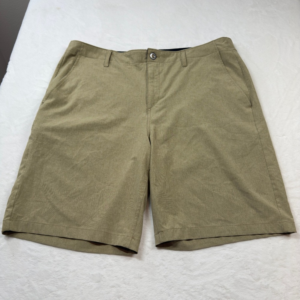 Volcom Frickin Modern Stretch Shorts Mens 38 Khaki Good Heathered A32116V3
